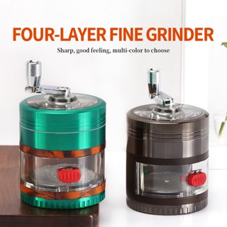 (พร้อมส่ง)Grinder ที่บดสมุมไพร เครื่องบดยา เครื่องบดยาสูบสมุนไพรอลูมิเนียม 4 ชั้นควันบดวัชพืชสมุนไพรบุหรี่อุปกรณ์ 63mm