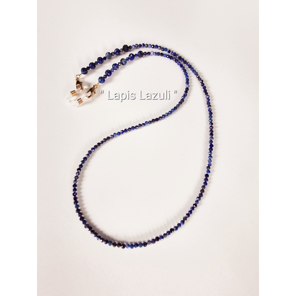 สายคล้องแมส หินนำโชค รุ่น 019A_Lapis lazuli