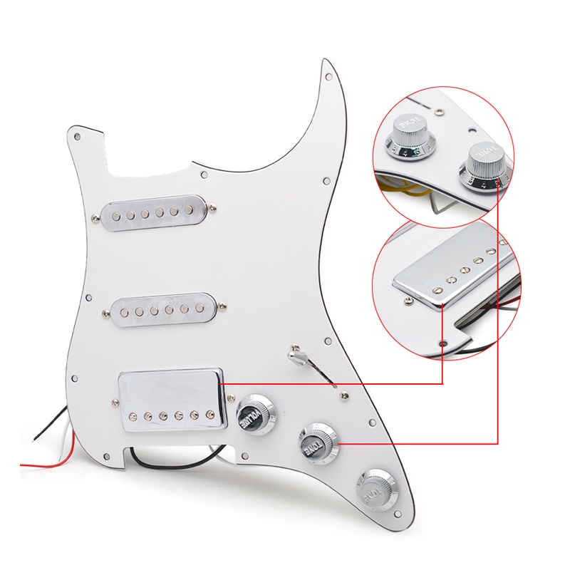 St SSH Silver Pickup Pickguard ไฟฟ้า 48/50/52