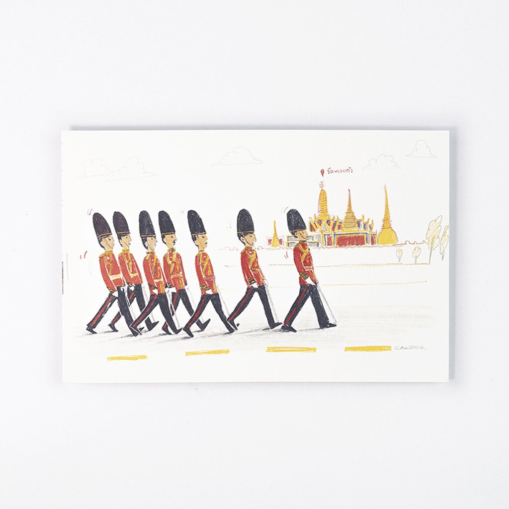 โปสการ์ด ลายประเทศไทย THAILAND Postcard Royal Palace postcard โปสการ์ด ลายสนามหลวง 4x6 inch