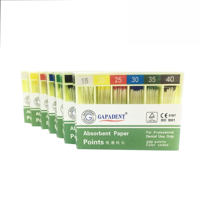 1 Box Dental Absorbent Paper Points Root Cancel Endodontics Cotton Fiber Tips Dental Consumable Mate