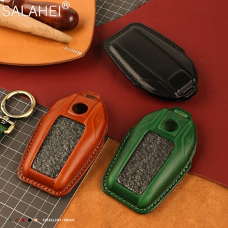 Leather Car Key Case Cover For BMW 5 7 series G11 G12 G30 G31 G32 i8 I12 I15 G01 X3 G02 X4 G05 X5 G07 X7 LED Display Key