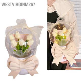 BWestvirginia267 โคมไฟกลางคืน รูปดอกทิวลิป แฮนด์เมด Diy สําหรับตกแต่งข้างเตียงนอน