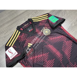 [Player] - เสื้อฟุตบอล ทีมชาติ Germany Away เยอรมัน เยือน เกรดนักเตะ พร้อมอาร์มฟุตบอลโลก ปี 2022