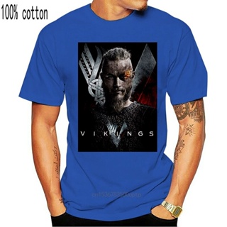 เสื้อยืด พิมพ์ลาย Vikings Ragnar Lothbrok History Tv Show Black In Sm 4Xl แฟชั่นสําหรับผู้ชาย 011875