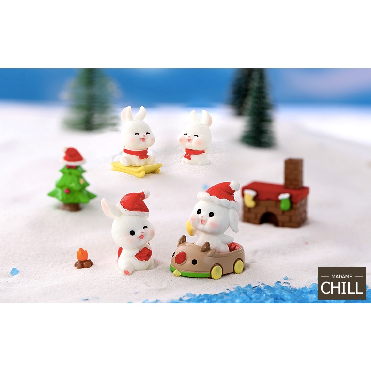 [MC384] ตุ๊กตุ่นจิ๋ว กระต่ายเล่นหิมะ (1 ชิ้น ราคา 5, 15, 20, 25 บาท)