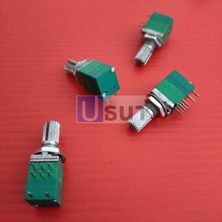 วอลลุ่ม โพเทนชิโอมิเตอร์ Potentiometer VR ปรับค่า 8 ขา B1K ถึง B500K #8 ขา เขียว (1 ตัว)