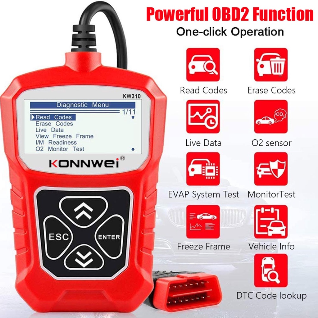 KONNWEI KW310 OBD2 Scanner Car Scanner Engine Check Automotive Scanner Car Diagnostic Tools