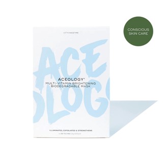 พร้อมส่ง ของแท้ Aceology Multi Vitamin Brightening Biodegradeble Mask 20g (Pack of 3)