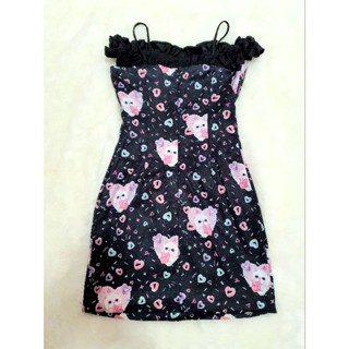 Like New!! เดรสสายเดี่ยว ปาดไหล่ ป้าย Valley Girl