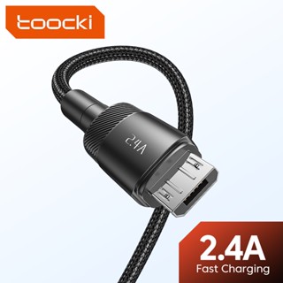 Toocki 2.4A สายชาร์จ Micro USB เร็วสายชาร์จโทรศัพท์มือถือ Android สายไฟข้อมูลสําหรับอุปกรณ์ขนาดเล็ก