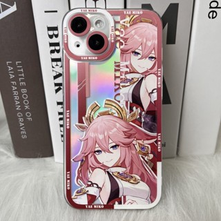 Genshin impact Yae Miko เคสโทรศัพท์มือถือ แบบใส ลายเกม สองมิติ สําหรับ iPhone 14 13 12 11 pro promax x xs xsmax xr 7 8 plus