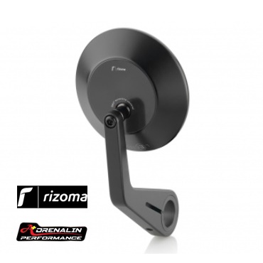กระจกข้าง rizoma รุ่น eccentrico สีดำ กระจก สำหรับรถทุกรุ่น ของแท้ italy ราคาข้างละ bs174b
