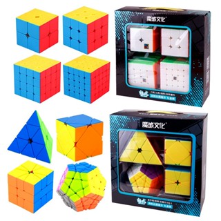 Moyu Meilong Skewb Bundle Set Magic carbon Cubing Classroom 4 ชิ้น Speed Cube Puzzle ของเล่นเพื่อการศึกษา