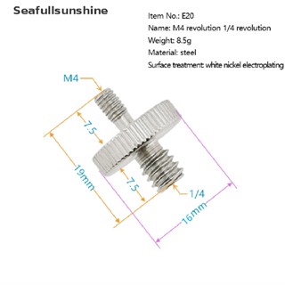 Seaf&gt; อะแดปเตอร์สกรูขาตั้งกล้อง ตัวผู้ 1/4 นิ้ว เป็นตัวผู้ 3/8 นิ้ว แบบสองหัว อุปกรณ์เสริมกล้อง