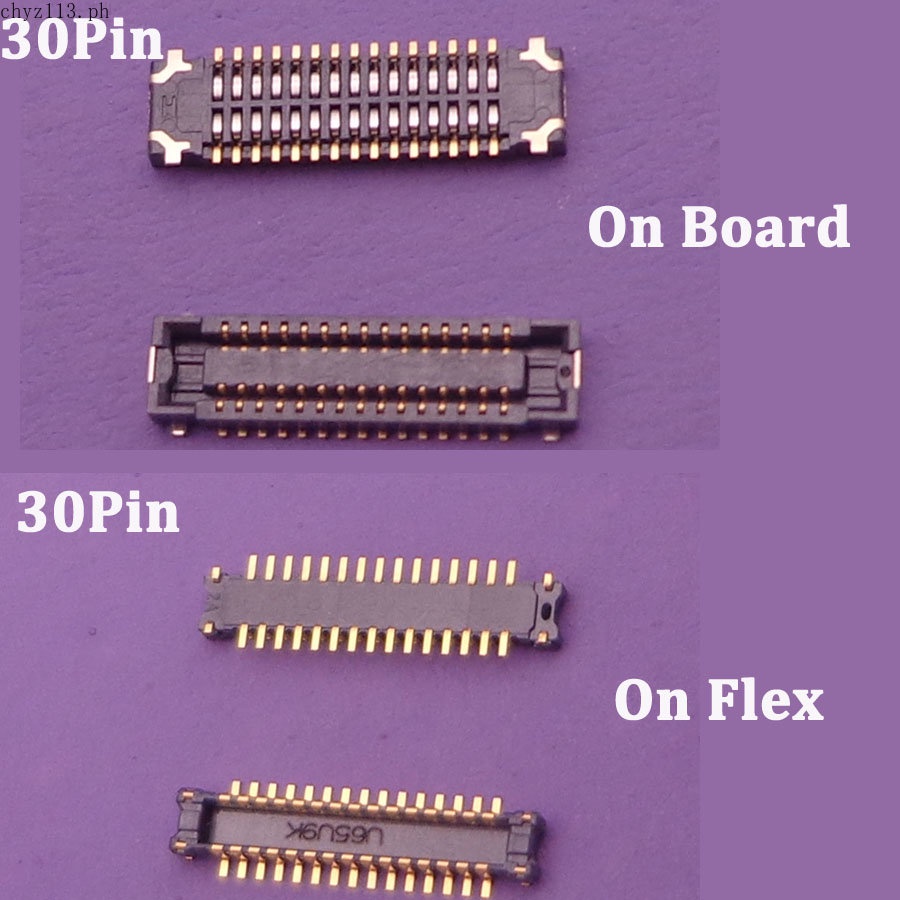 2pcs 30Pin จอแสดงผล LCD FPC Connector บนเมนบอร์ดสําหรับ Huawei Enjoy 8/Nova 2 Lite/Y7 Pro/Y7 Prime 2018/Play 6A 7C/5C Pro/7A Pro