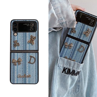 เคสโทรศัพท์มือถือหนัง แบบใส ลายการ์ตูนคาวบอยน่ารัก พร้อมขาตั้ง สําหรับ Samsung Galaxy Z Flip 4 Z Flip 3 Zflip 3 Flip 4 Flip 3