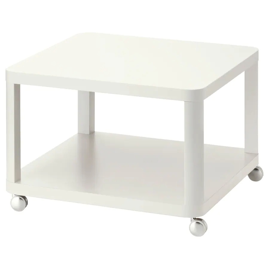 IKEA โต๊ะข้างมีล้อเลื่อน TINGBY ทิงบี โต๊ะข้างอิเกีย สีขาว 64x64 ซม. พร้อมส่ง