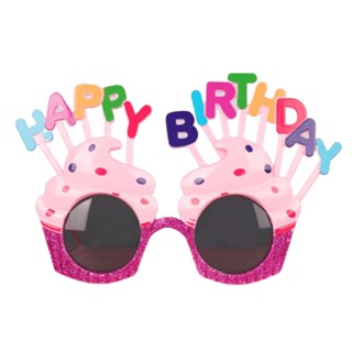 แว่นตาปาร์ตี้ Hot Pink Cupcake Happy Birthday Sunglasses