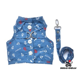 Pet cloths -Doggydolly เสื้อผ้าแฟชั่นสัตว์เลี้ยง เสื้อผ้าสุนัข เสื้อหมาแมว ชุดเสื้อสายจูง DCL166