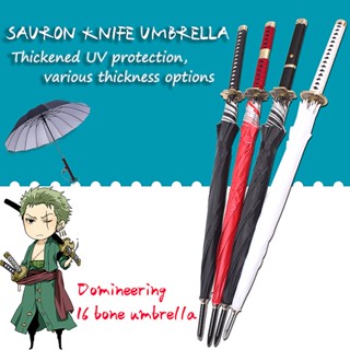 One Piece Roronoa Zoro Automatic Katana Umbrella Creative Rain Women Men Samurai Sword Ninja Knife Umbrella Windproof Pa