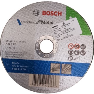 ใบตัดเหล็ก 4 นิ้ว BOSCH ใบตัด ใบลูกหมู ใบเครื่องเจียร บอส STANDARD FOR METAL