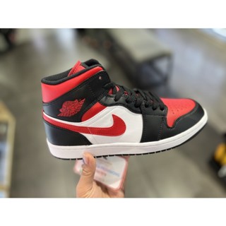 nike air jordan mid red black