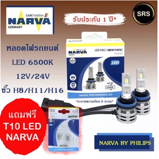 หลอดไฟหน้ารถยนต์  NARVA LED  H8H11H16  6500K (12V / 24V) แถม T10 led Narva