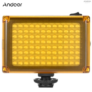 Mini Portable On-camera LED Video Fill-in Light Panel 5400K/ 3200K CRI85+ with White &amp; Orange Filters for    DSLR Camera Camcorder