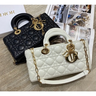 พรี​ ราคา10500 Dior D-joy หนังแกะ กระเป๋าแฟชั่น กระเป๋าโซ่ กระเป๋าสะพายไหล่26*6*14cm