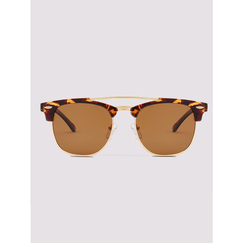 sunglasses men polarized uv400 men sunglasses vintage style club master RB3816  สีชา