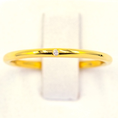 Happy Jewelry เพชร 1 เม็ด แหวนทองเพชรแท้ ทองแท้ 37.5% ME749