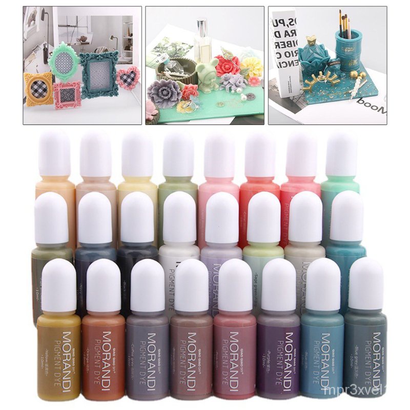 24 Colors Resin Pigment Liquid Colorant UV Epoxy Resin Mold Candle Soap