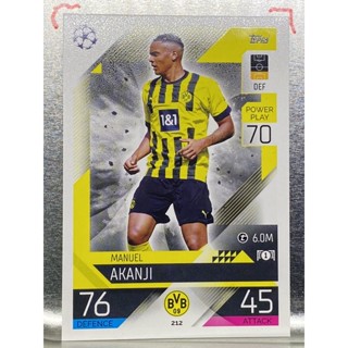 การ์ดนักฟุตบอล Manuel Akanji 2022/23 การ์ดสะสม Borussia Dortmund การ์ดนักเตะ ดอร์ทมุนด์