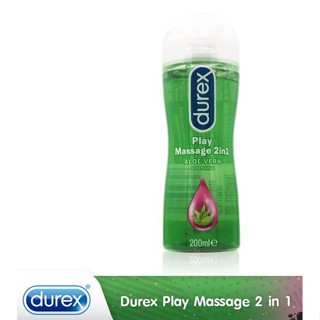 ดูเร็กซ์ เพลย์ มาสสาจ 2in1 เจลหล่อลื่น ไร้กลิ่น อโลเวร่า DUREX PLAY MASSAGE durex 200ml.