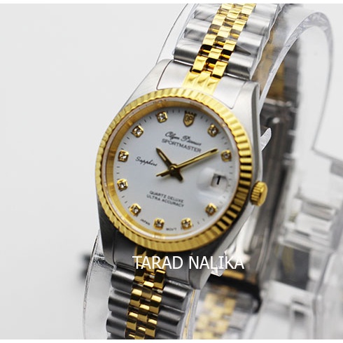 นาฬิกา Olym pianus lady sapphire sportmaster 28 มม. 6832L29-404E สองกษัตริย์ หน้าปัดขาว