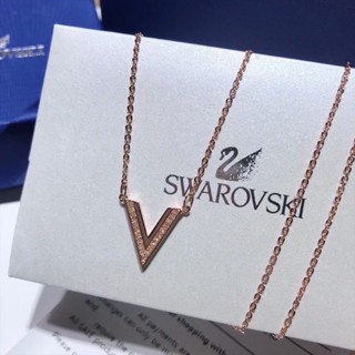 🔥พร้อมส่ง🔥Swarovskiแท้ใหม่ สร้อยคอ 2021swarovski ได้ของแท้ ของแท้ 100%V形