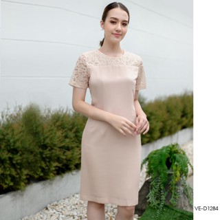 AMILA Dress VE-D1284 by VERONIQA Cotton โคโม่ แขนสั้น IGPU22-6