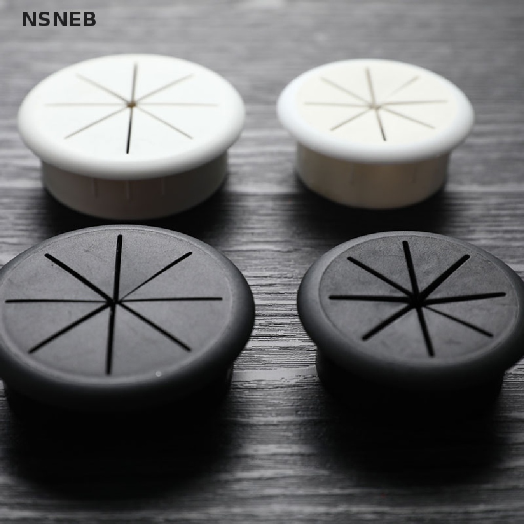 [NSNEB] 1 ชิ้นซิลิโคนที่มีความยืดหยุ่นรูสายเคเบิลฝาปิดโต๊ะสายไฟปลอกยาง