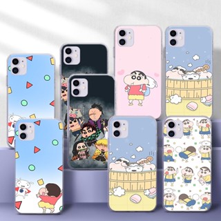 เคสโทรศัพท์มือถือแบบนิ่ม TPU ใส ลายชินจัง ERT79 สําหรับ Samsung A01 EU A02 M02 A02S A03S A10 A10S A11 A12 A20 A30 A20S