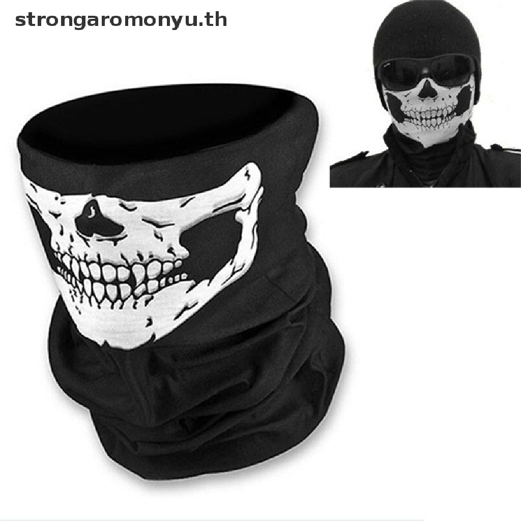 Strongaromonyu Bandana Mask Tube Scarf Skeleton Motorcycle Headband Ski Face Neck TH
