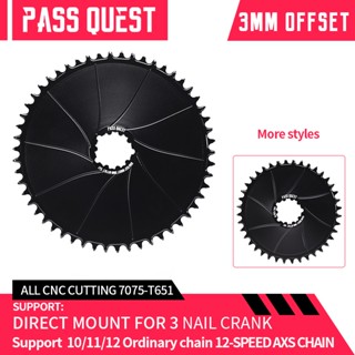 Pass QUEST GXP จานหน้าจักรยาน 3 มม. Offset 36-54T สําหรับ Sram ETAP AXS FORCE RED