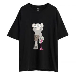 เสื้อยืดใหม่ [Mc JeansSSSSS]UNIQLO short-sleeved T-shirt round neck cartoon print loose style menคอกลม