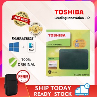 Toshiba ฮาร์ดดิสก์ภายนอก HDD 2.5 2TB 1TB 750GB 640GB 500GB HD USB3.0 พร้อมกระเป๋าฟรี