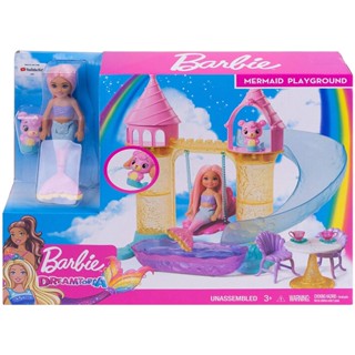 Barbie Dreamtopia Mermaid Playground Playset with Chelsea Mermaid Doll FXT20 ชุดของเล่นตุ๊กตาบาร์บี้ นางเงือก Dreamtopia FXT20