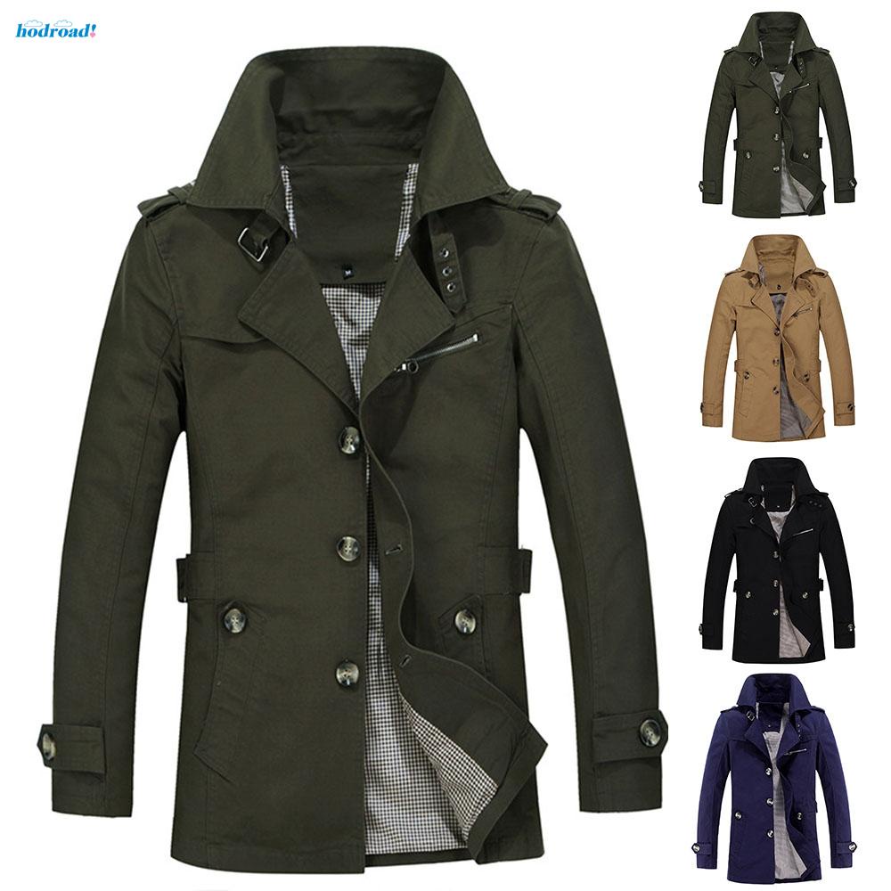 【HODRD】Fashion Mens Winter Slim Trench Coat Jacket Overcoat Business Outwear  L~3XL【Fashion】 #3