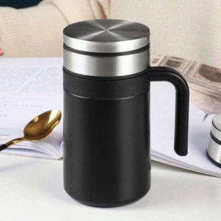 แก้วกรองชา brewing mug stainless steel แก้วน้ำกรองชาสแตนเลสรุ่นหูจับ