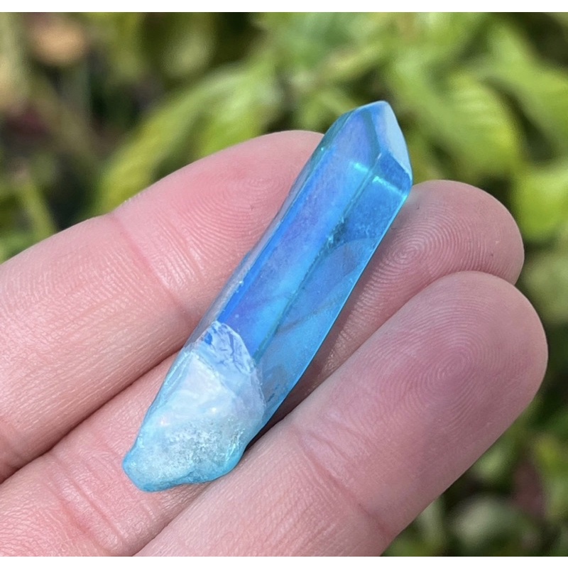 Aqua Aura Quartz Crystal Point (~1