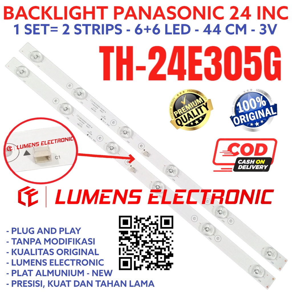 PANASONIC LED TV BACKLIGHT 24 INC TH 24E305 24E305G TH24E305 TH24E305G TH-24E305 TH-24E305G BL LAMP 