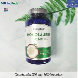 Piping Rock - Monolaurin 550 mg, 200 Capsules โมโนลอริน